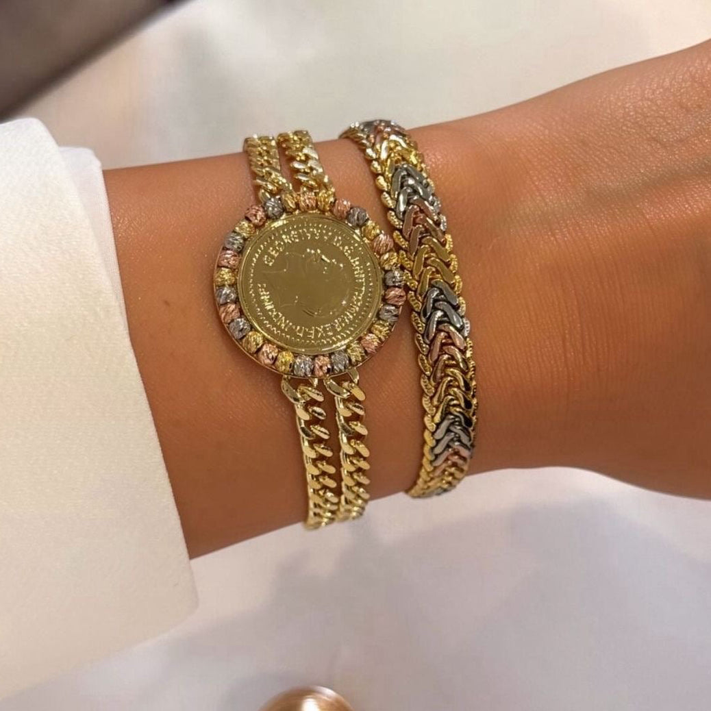 Set Of Tricolor With Lira Bracelet