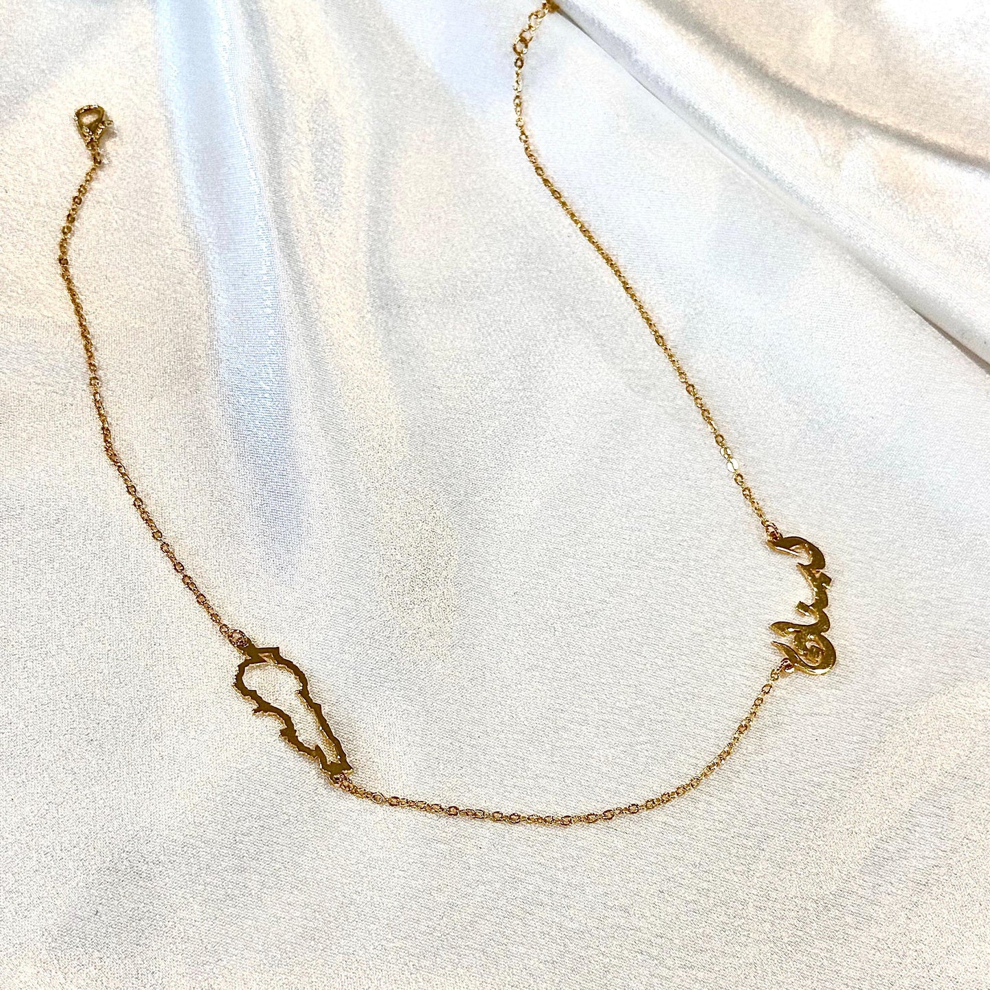 Lebanon Necklace With Map