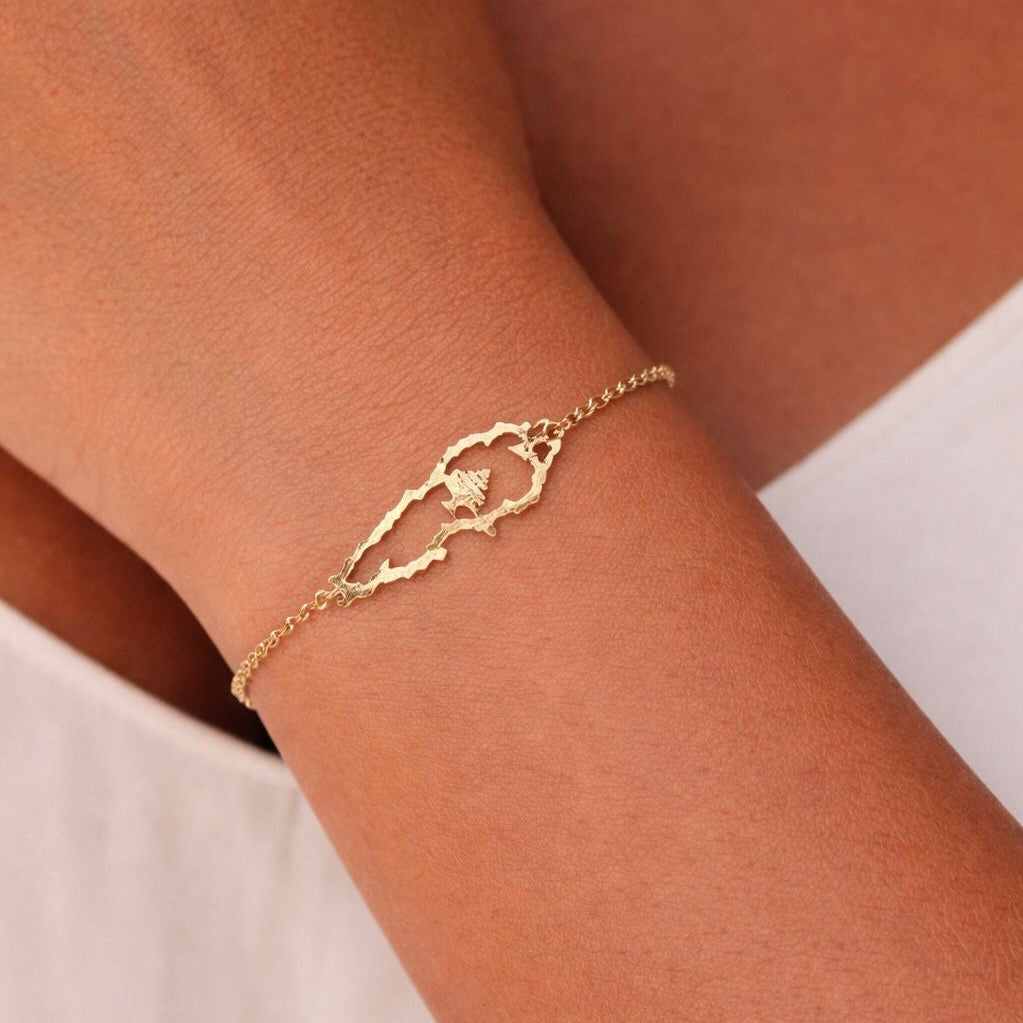 Famous Lebanon Map With Cedar Bracelet