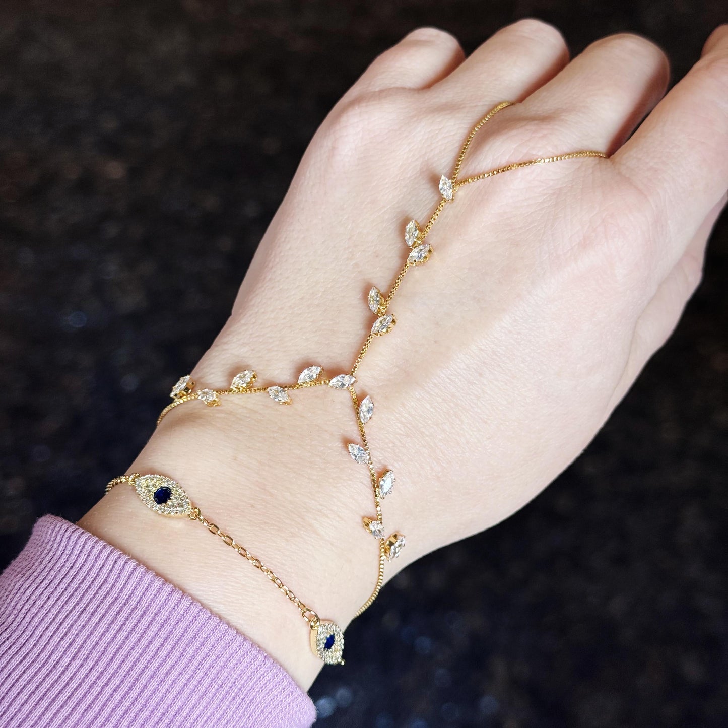 Tear Drop Hand Chain