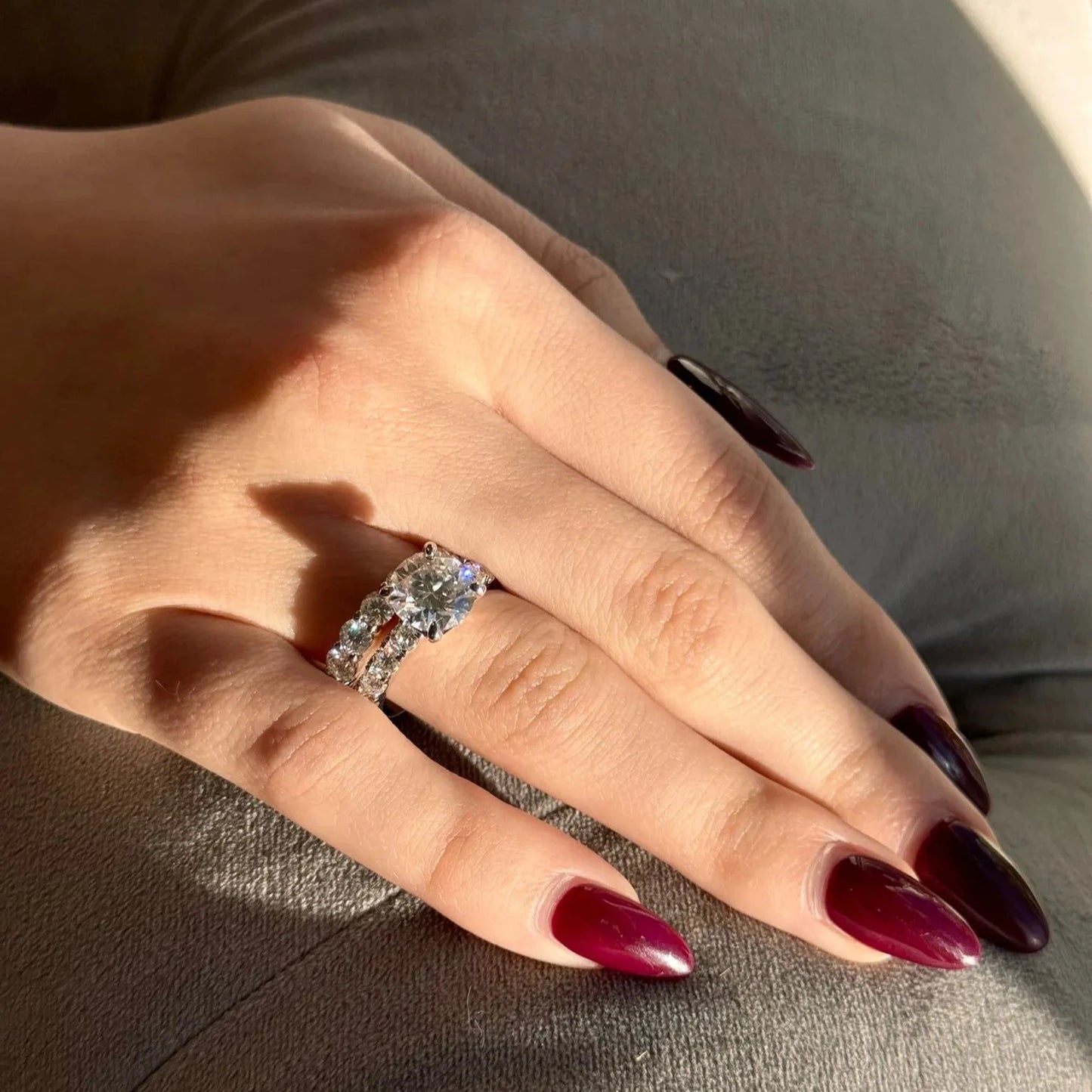 Moissanite Wedding Rings Set