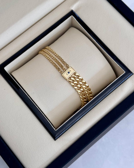 Eye Thin Multichain Bracelet