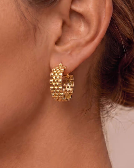 Medium Size Rolex Inspired Hoops