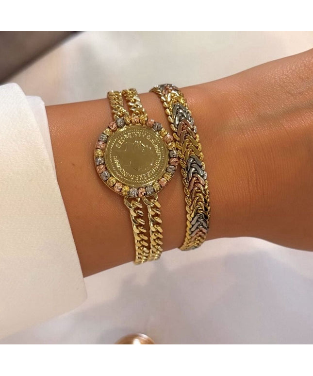 Set Of Tricolor With Lira Bracelet