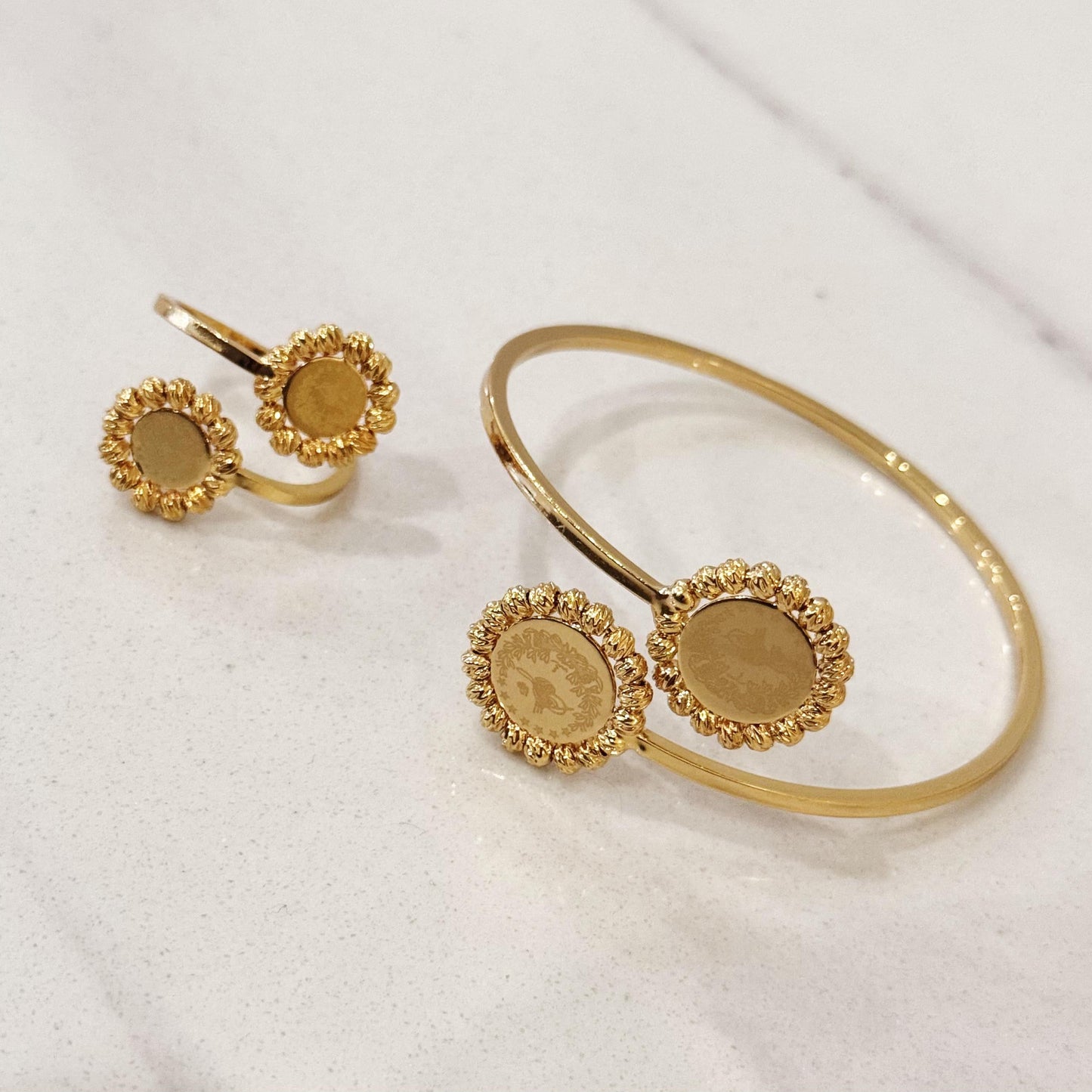 Quarter Lira Set Bangle & Ring