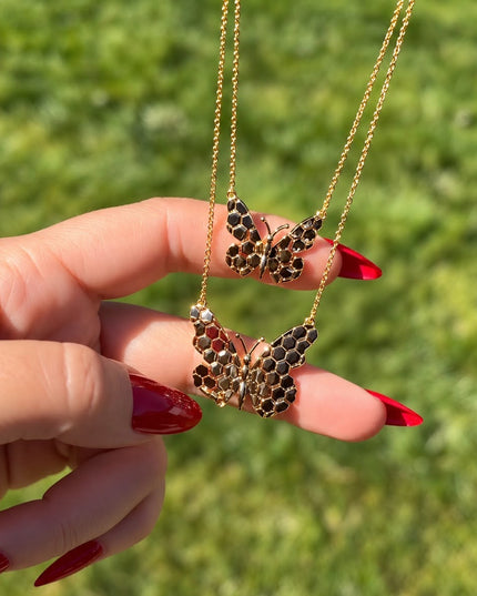 Double Layer Butterfly Necklace