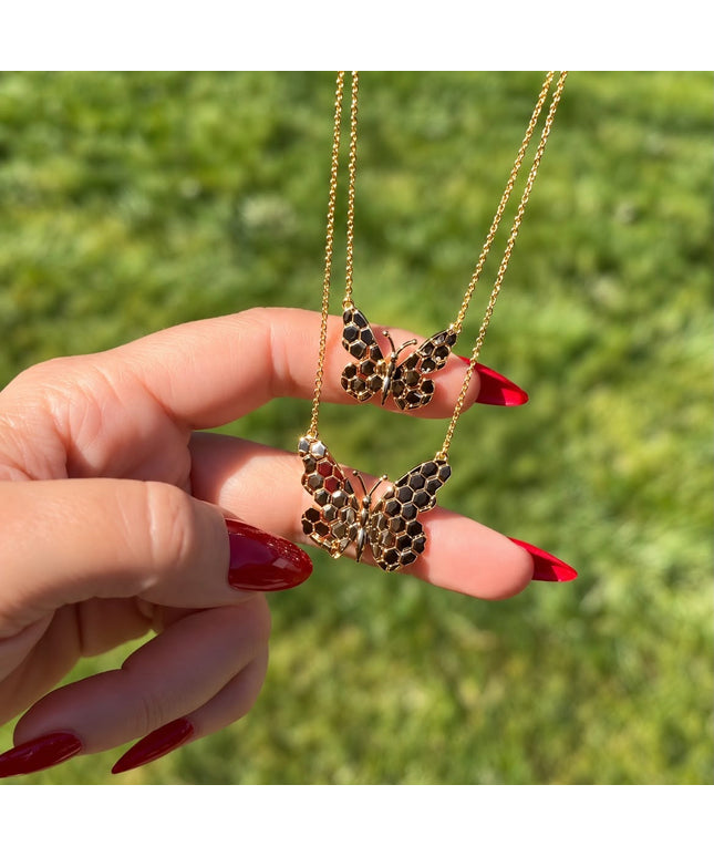Double Layer Butterfly Necklace
