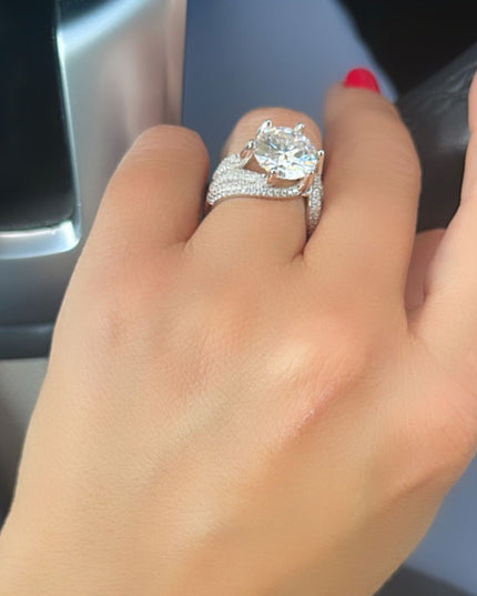 5 karat moissanite ring 925 sterling silveR