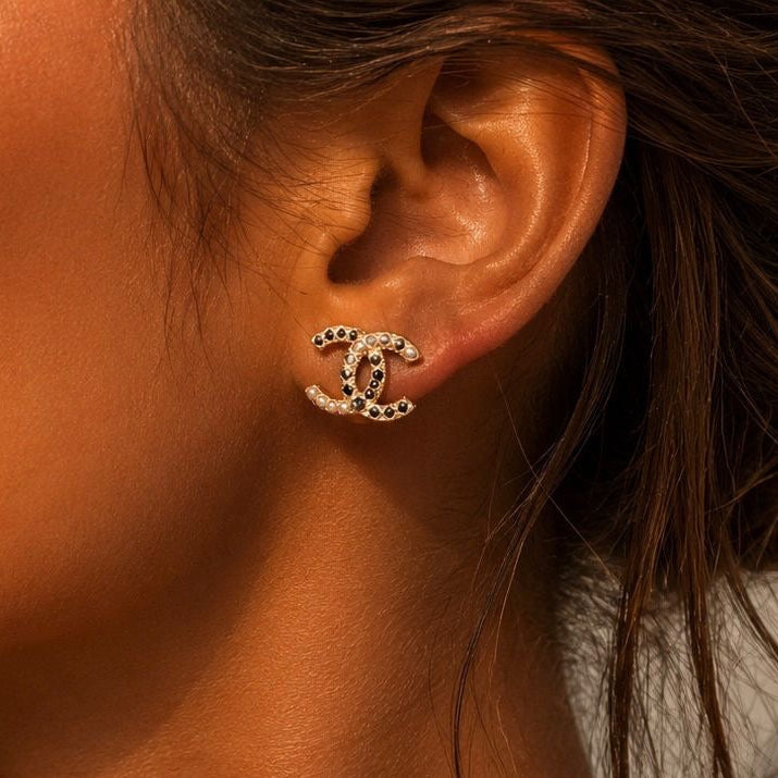 Black & Gold Nora Earrings