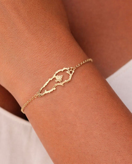 Famous Lebanon Map With Cedar Bracelet