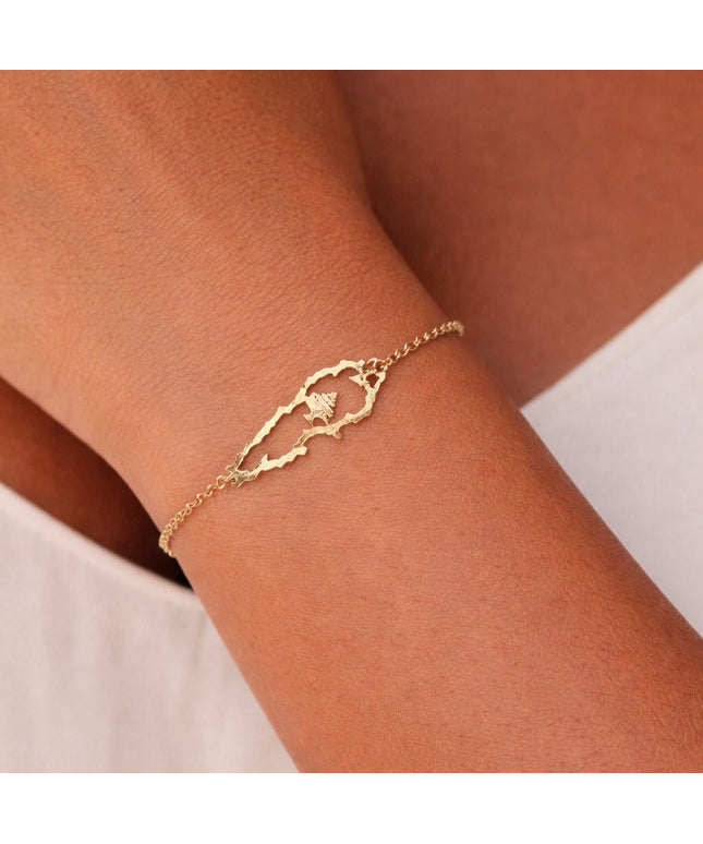Famous Lebanon Map With Cedar Bracelet