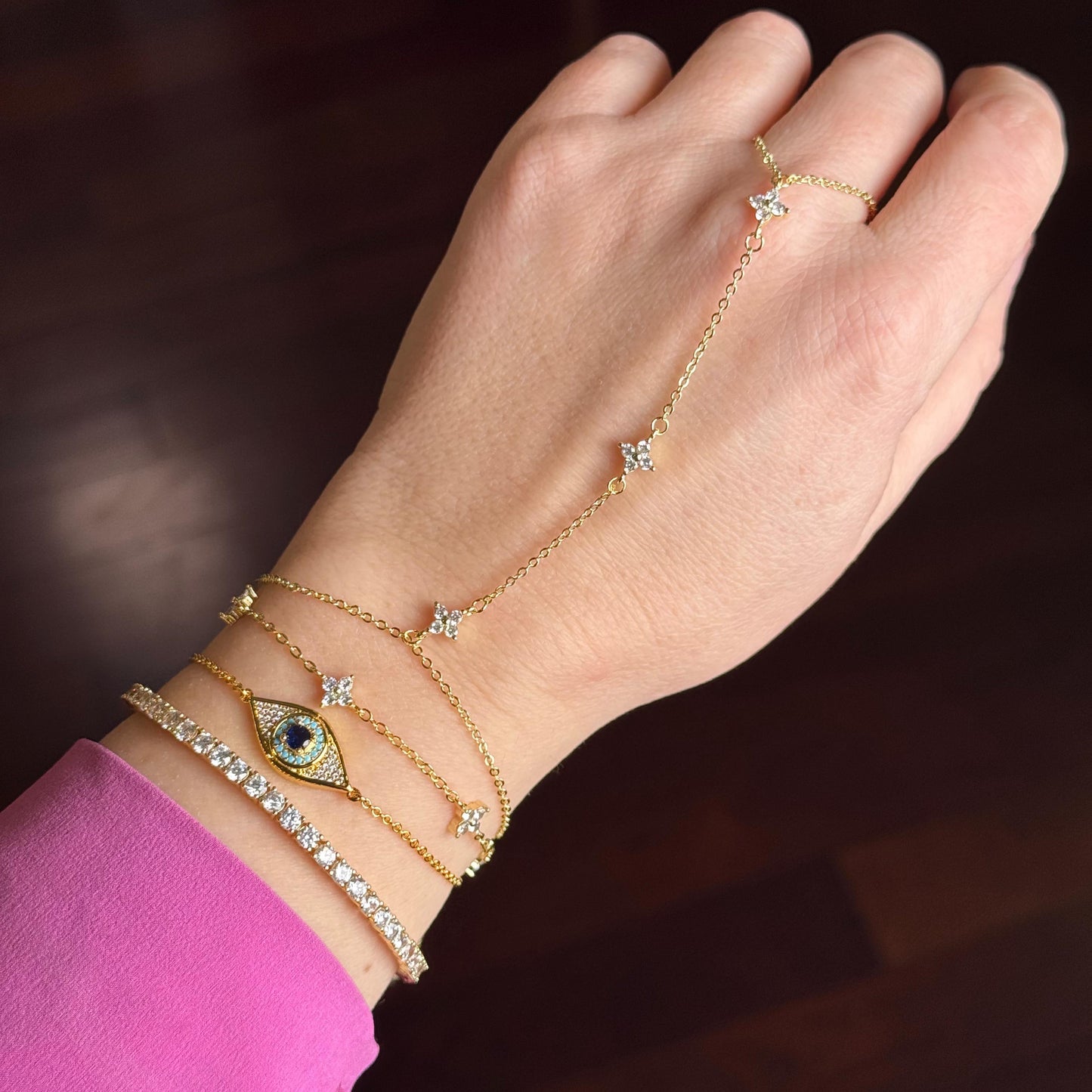 Hand Chain With Eye Bracelet