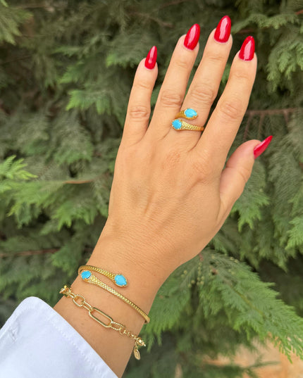 Terquaise Set Ring & Bangle