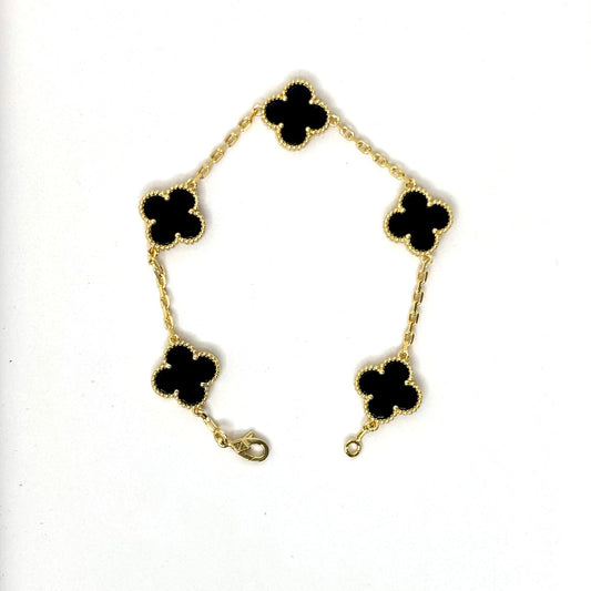 Black Regular Size Flower Bracelet 