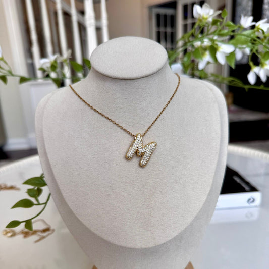 Bubble Initial Necklace (M)