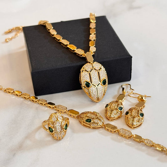 Bvolgri Set Necklace Ring Size 7 Bracelet and Earings 