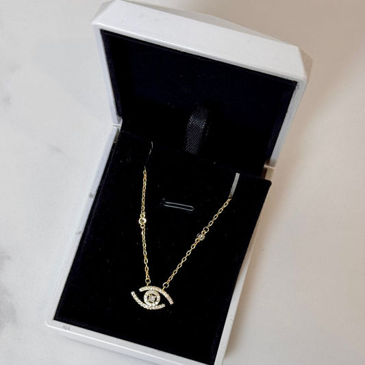 Eye Necklace – Elegant Gold Plated Protective Design