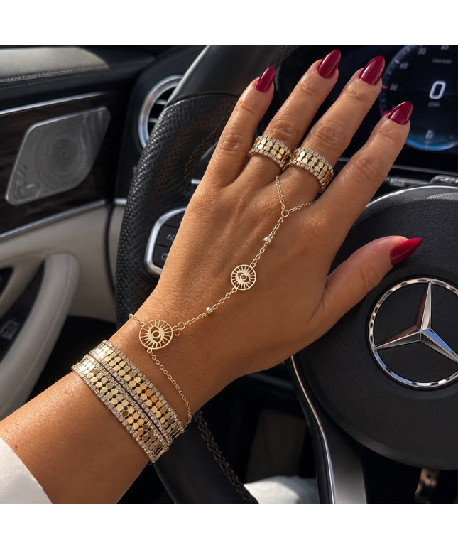 Evil eye hand chain