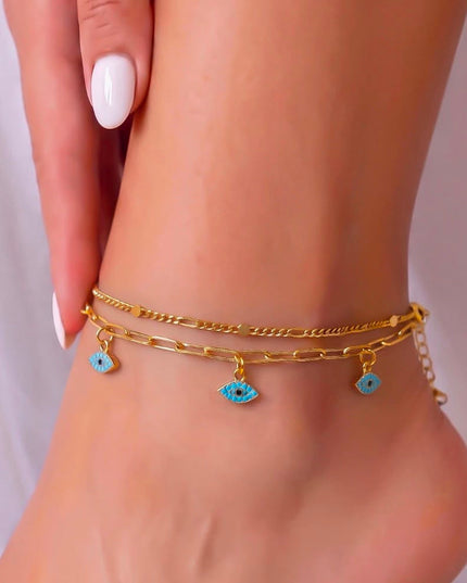 Evil eye anklet