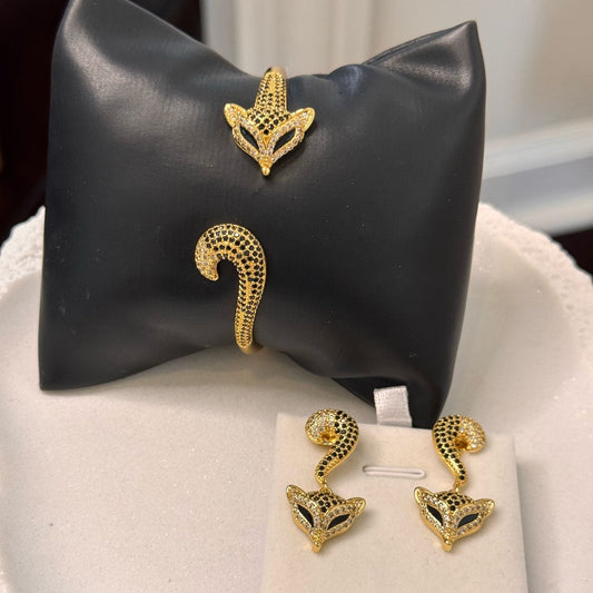 Fox Bangle and Earings Set
