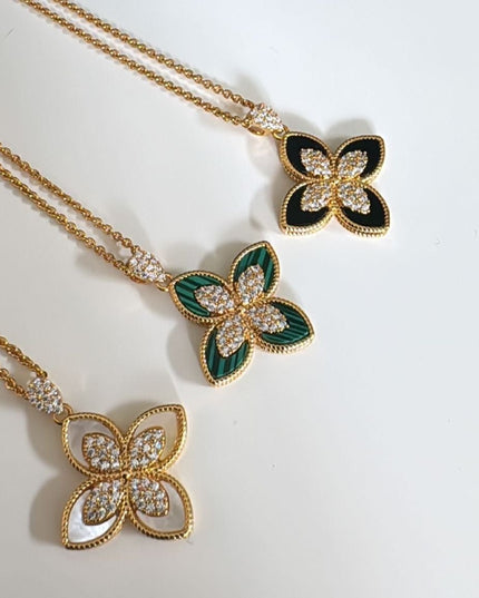Gold Plated Flower Necklace 