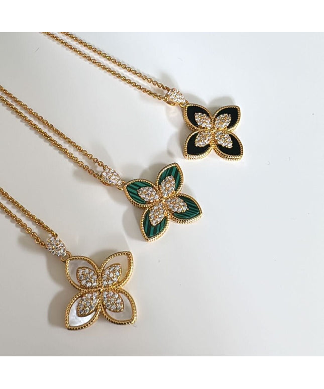 Gold Plated Flower Necklace 