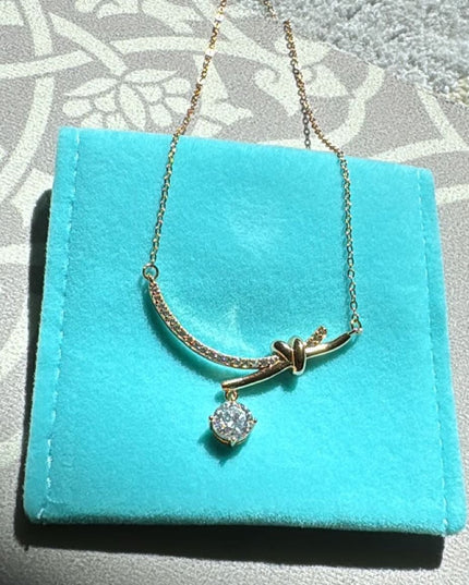 Gold Plated Knotted Necklace 
