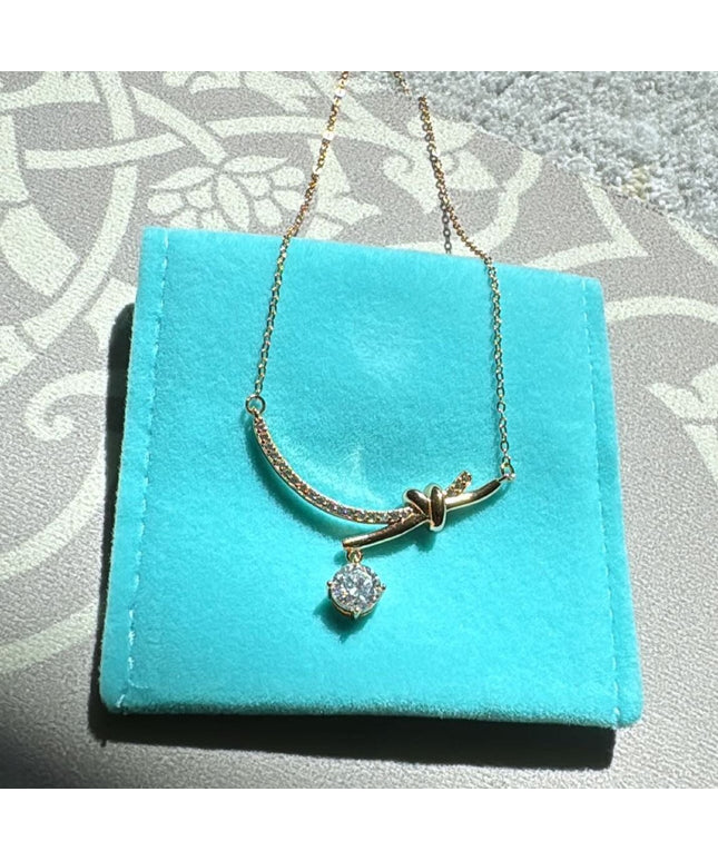 Gold Plated Knotted Necklace 