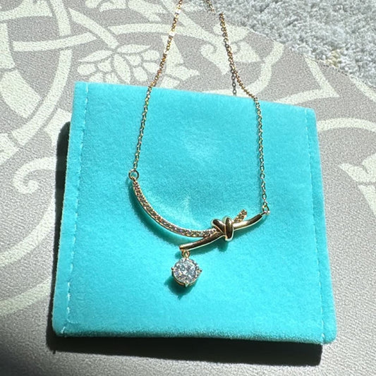 Gold Plated Knotted Necklace 