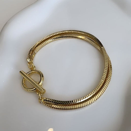 Gold Plated Snake Bracelet