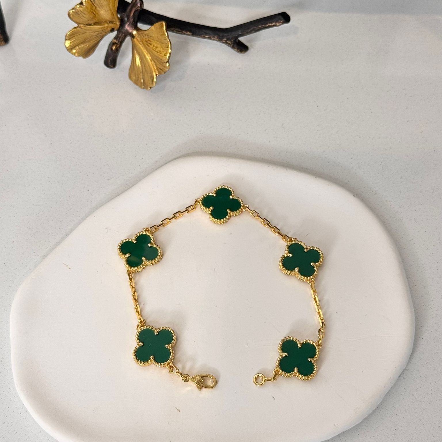 Green Flower Bracelet Regular Size 