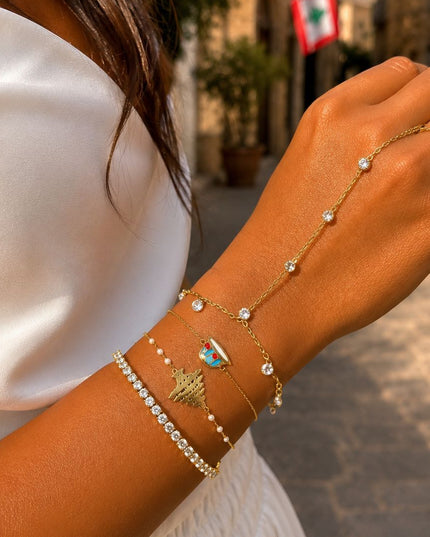 Cedar Of Lebanon With White Beads
