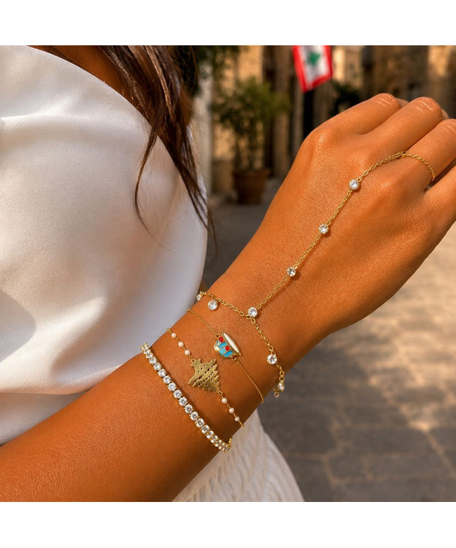 Cedar Of Lebanon With White Beads