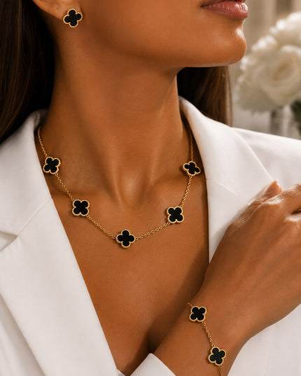 Black Flower Set