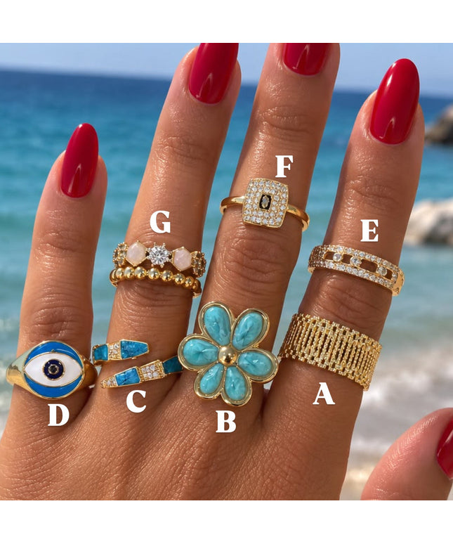 Summer Adjustable Rings