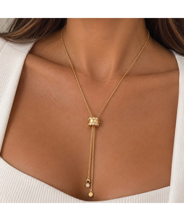 Honeycomb Sliding Necklace