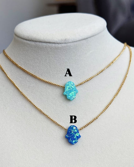 Blue Hamsa Necklaces