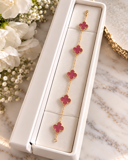 Pink Flower Bracelet