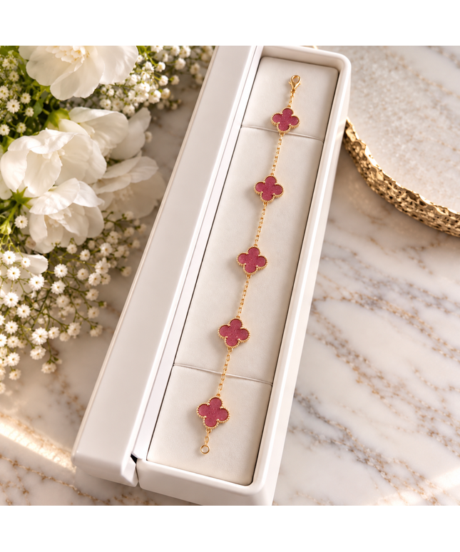 Pink Flower Bracelet