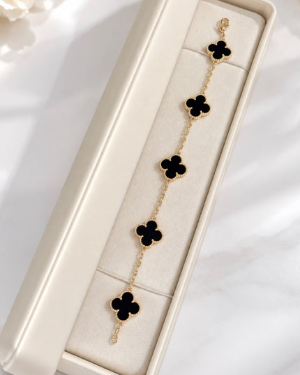 Black flower bracelet