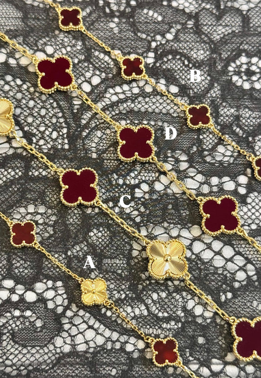 Red Flower Bracelets