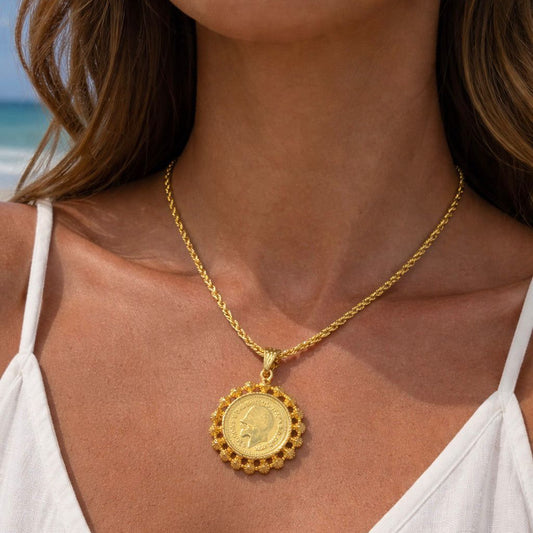 21kt Gold Lira Necklace