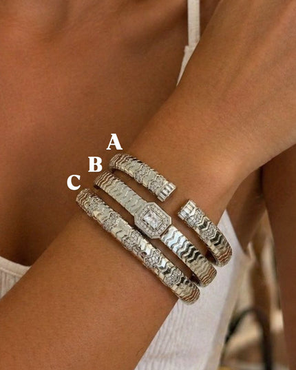 Layan Silver Bracelets Stack