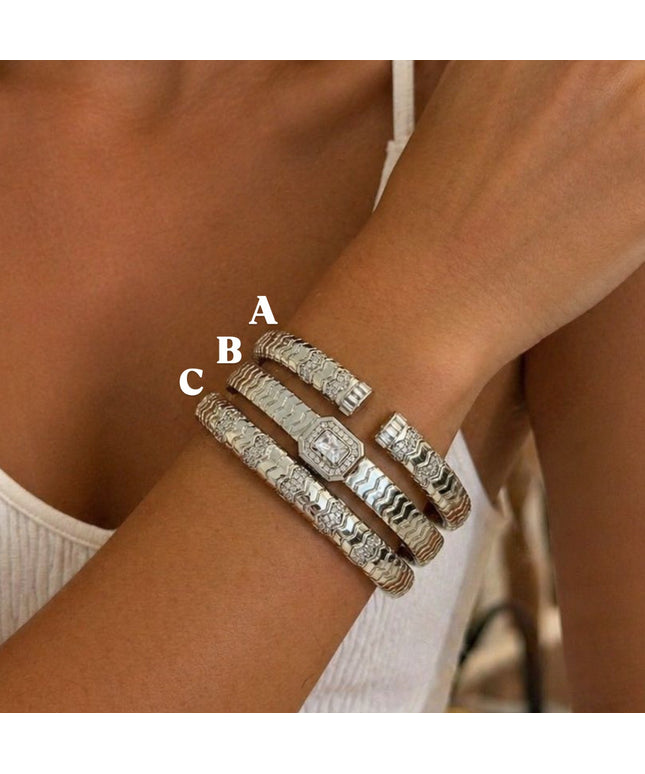 Layan Silver Bracelets Stack