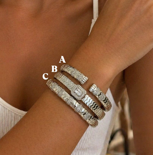 Layan Silver Bracelets Stack