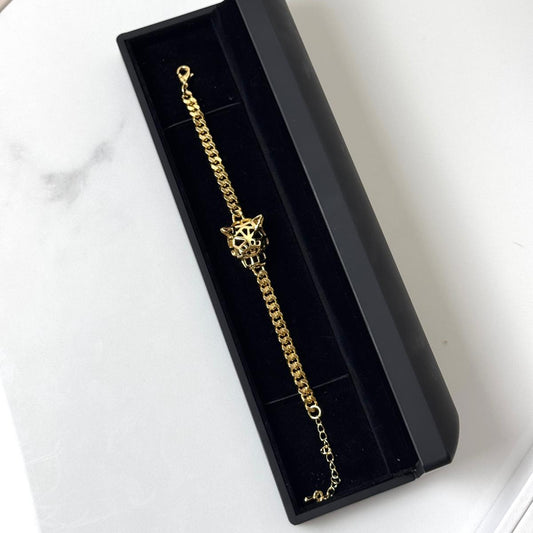 Leopard Bracelet – Bold Gold Plated Design