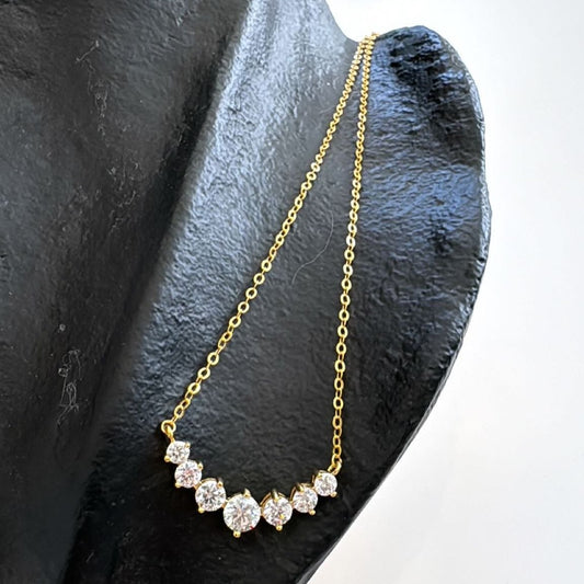 Moissanite Gold Plated Necklace 