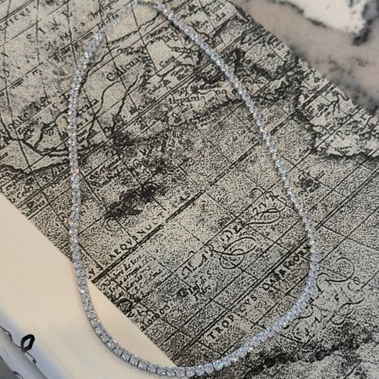 Moissanite Tennis Choker 925 Sterling Silver