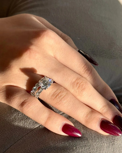 Moissanite Wedding Rings Set 