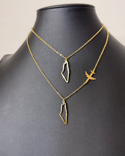 Palestine Map Necklace